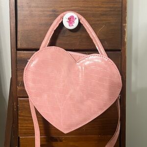 Heart-Shaped Pink Bag